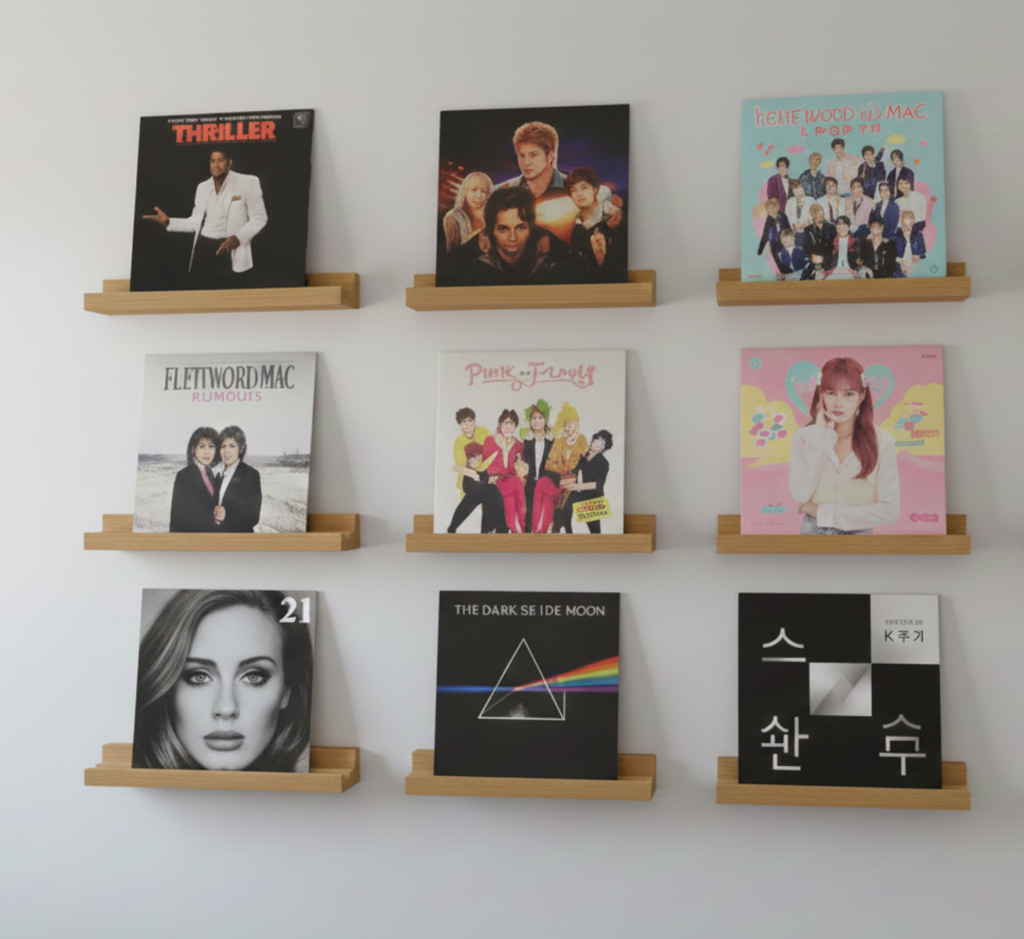 Hardwood Maple Shelf for Album | CD | Art | Book Display