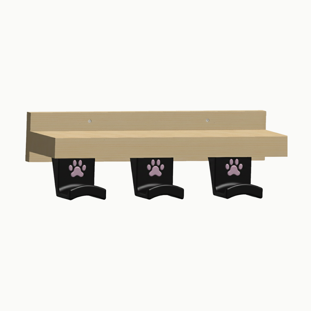 Cat Woodshelf with Cat Paw Hook