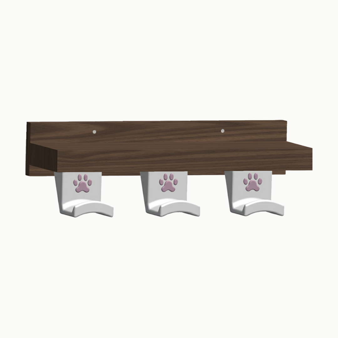 Cat Woodshelf with Cat Paw Hook