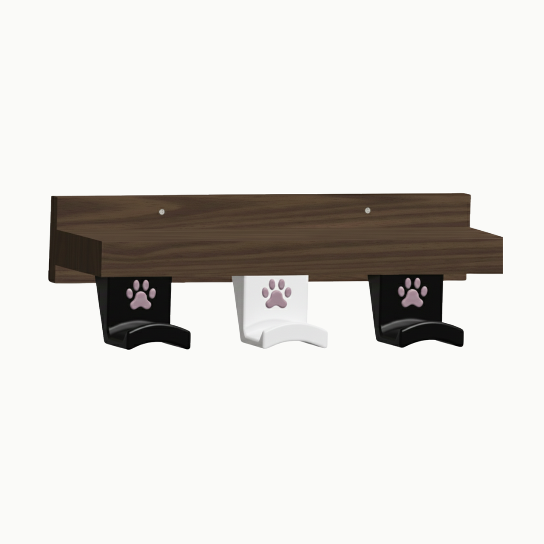 Cat Woodshelf with Cat Paw Hook