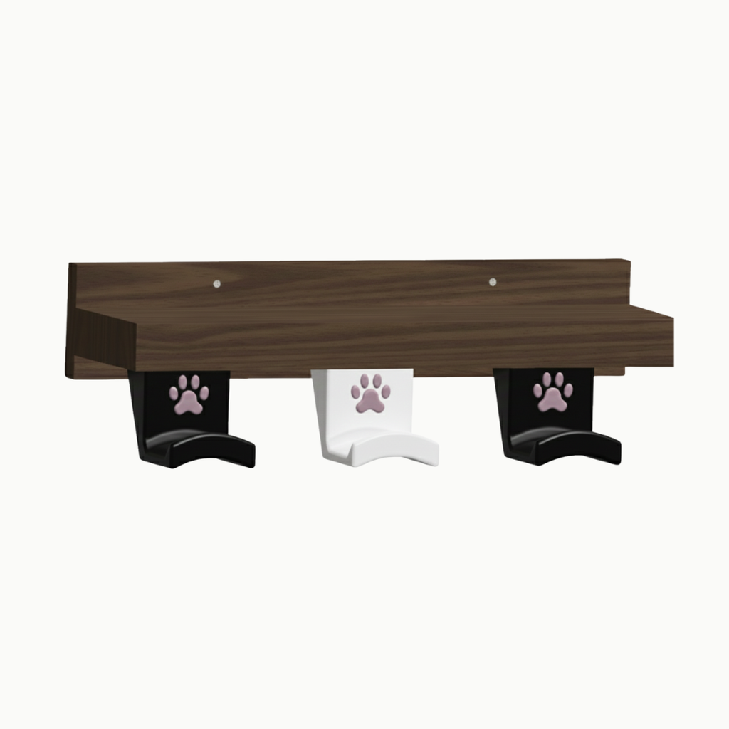 Cat Woodshelf with Cat Paw Hook