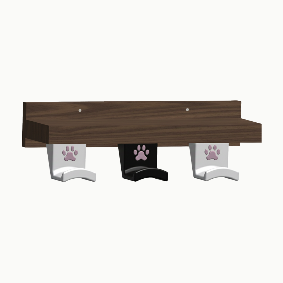 Cat Woodshelf with Cat Paw Hook