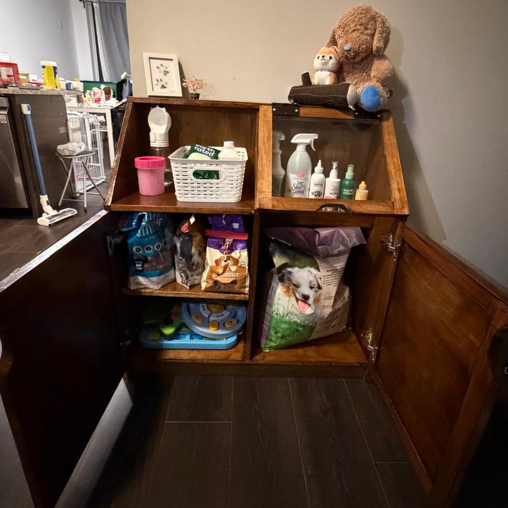 Custom Pet Supply Storage Cabinet