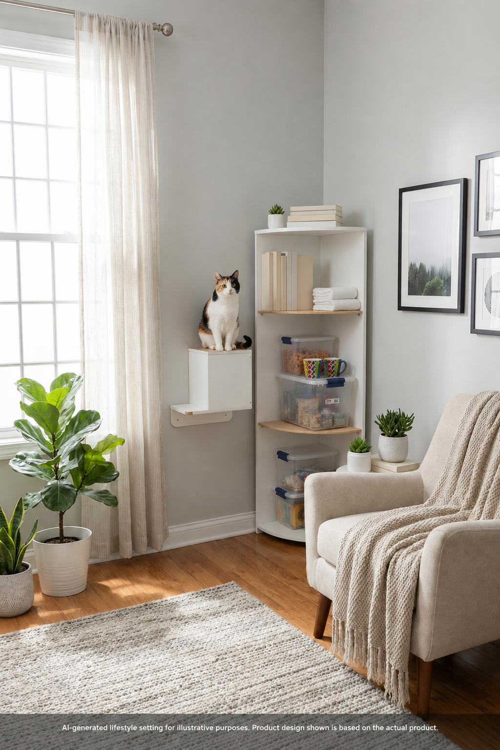 Corner Shelf | Circle Wall Shelf | Storage