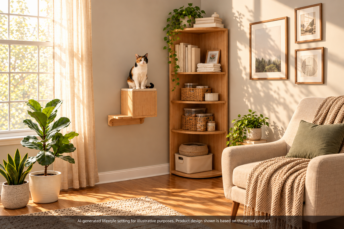 AI-generated lifestyle setting for illustrative purposes. Product design shown is based on the actual product
